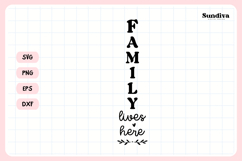 Porch Sign Saying SVG | Family Lives Here Product Image 3