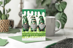 Cute St Patrick’s Day Gnomes with Shamrocks Greeting Card PN Product Image 1
