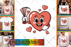 Joyful Tote Bag Ideas PNG, Valenines Heart Product Image 1