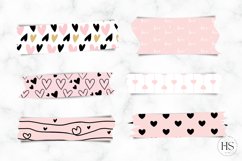 18 Digital Valentine's Day Washi Tape, Heart Stickers Product Image 2