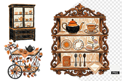 Autumn Tea Party Clipart Product Image 1