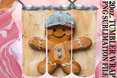 Winter Holiday Gingerbread Man Wrap 20oz Sublimation Product Image 1