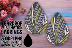 Sleek Teardrop Design for Sublimation , Flowers Product Image 1