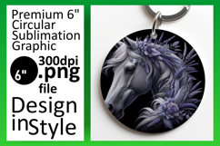 Trendy Circle PNG Car Coaster Design , Horse Product Image 1