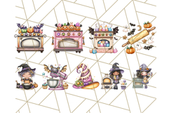 Cute Witch Halloween Baking Clipart PNG, Holiday Treats Png Product Image 5