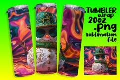Festive Snowman Sublimation Tumbler Wrap 20oz Winter Fun Product Image 1