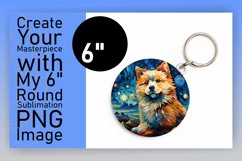 Vibrant Dog Art Round Design Colorful Product Image 1