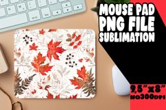 Cozy Autumn Watercolor Mouse Pad with Patterns Product Image 1