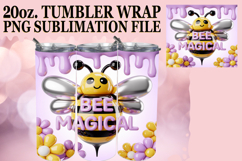 Radiant joy 20oz tumbler wrap, Bee Quote Product Image 1