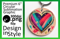 Unique Circle PNG for Sublimation , Heart Product Image 1