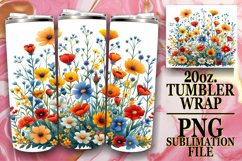 Charming Spring Flower Pattern Tumbler Design Product Image 1