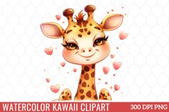 Watercolor Kawaii Clipart Product Image 1