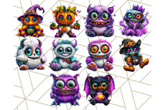 Spooky Cute Monster PNG Clipart, Adorable Halloween Monsters Product Image 9