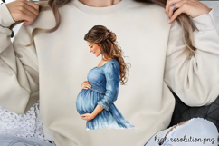 Mothers Day Pregnant Sublimation PNG Product Image 1