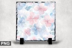 Pastel Flowers Square Sublimation Slate Design Product Image 1