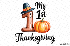 My 1st Thanksgiving Svg | Halloween Svg | Svg Cut Files Product Image 1