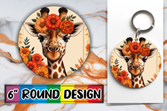 Radiant Keychain Circle Style, Giraffe Product Image 1