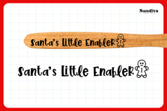 Christmas Wooden Spoon Handle Quotes SVG - Santa's Enabler Product Image 3