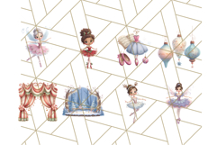 Nutcracker Ballet Clipart, Holiday Ballerina PNG Art Product Image 9