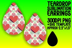 Artful Teardrop Design for Earrings , Heart Product Image 1