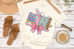 Mini Easter Bunny Clipart, Happy Easter Sublimation PNG Product Image 3