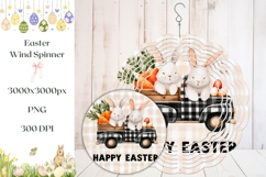 Easter Truck Wind Spinner, Easter Bunny Wind Spinner Print Product Image 1