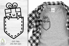 Kids christmas svg Christmas t shirt svg Christmas pocket Product Image 1