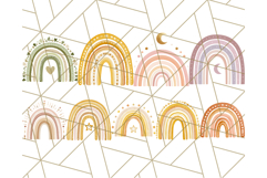 Boho Rainbow PNG Clipart, Earthy Arches &amp; Minimal Shapes Product Image 5