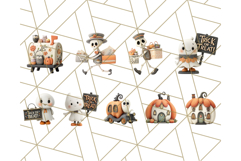 Retro Halloween Clipart Vintage PNG Graphics, 50s Holiday Product Image 5