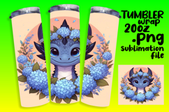 Sublimation Tumbler Template 20oz , Dragon Product Image 1