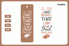 Christian Bookmark Saying SVG | Be Still and Know Product Image 3