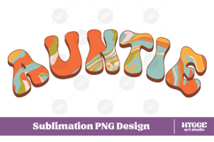 auntie Png Retro Retro Mother&#039;s Day Mom Sublimation Product Image 1