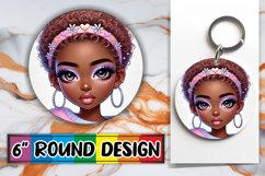 Enchanted Keychain Round Sublimation, 3D Heart Product Image 1