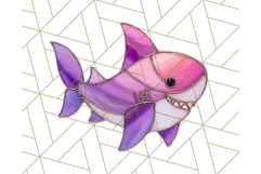 Stained Glass Sea Creatures PNG Clipart, Ocean Fantasy Product Image 5