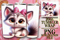 Joyful Moments 20oz tumbler wrap, 3D Dog Product Image 1