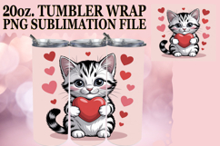 Luminous moments 20oz tumbler wrap, Valentines Cat Product Image 1