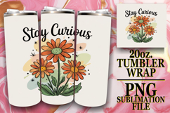 Radiant Adventures 20oz tumbler wrap, Flowers Quote Product Image 1