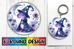 Radiant Ornaments Round Design, Cute Dino Product Image 1