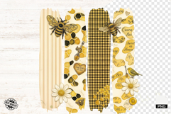 Honey Bees Brushtrokes Clipart Product Image 1