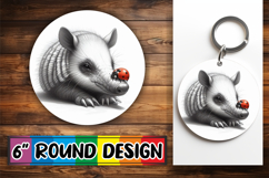 Whimsical Keychain Round Style, Cute Animals Product Image 1