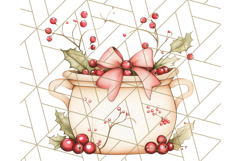 Christmas Cottagecore Kitchen Clipart PNG, Holiday Decor Product Image 5