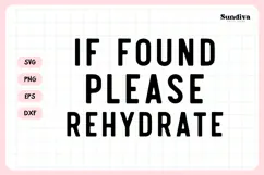 Funny Hangover Kit Saying SVG | If Found Please Rehydrate Product Image 3