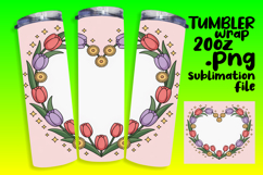 Playful 20oz Tumbler Template , Flowers Product Image 1