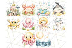 Under the Sea Nursery Clipart, Ocean Animals PNG Product Image 5