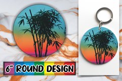 Colorful Retro Bloom Keychain &amp; Coaster Compilation Product Image 1