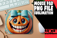BRIGHT MOUSE PAD SUBLIMATION ART, Cute Pumpkin Product Image 1