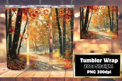 Fall Tumbler Sublimation Wrap | 20oz Watercolor Product Image 1