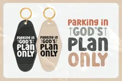 Christian Quote Motel Keychain SVG | Parking In God's Plan Product Image 3