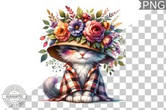 Floral Crown Cat Sublimation Clipart Bundle Product Image 3