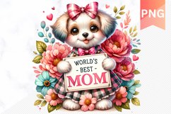 World&#039;s best mom Sublimation - Mother&#039;s Day Clipart PNG Desi Product Image 1
